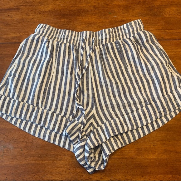 Universal Thread Pants - Universal Thread Navy and White Striped Drawstring Shorts